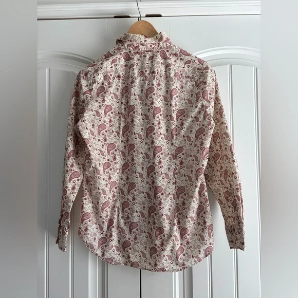 The Shirt by Rochelle Behrens Bandana Print Button Down Blouse Women's Size M - Picture 5 of 8